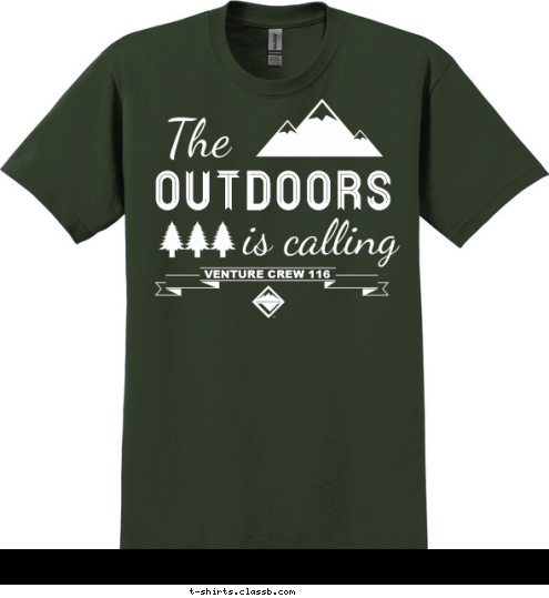 VENTURE CREW 116 OUTDOORS T-shirt Design 