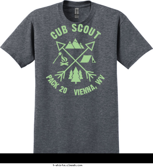 PACK 20   VIENNA, WV CUB SCOUT T-shirt Design 