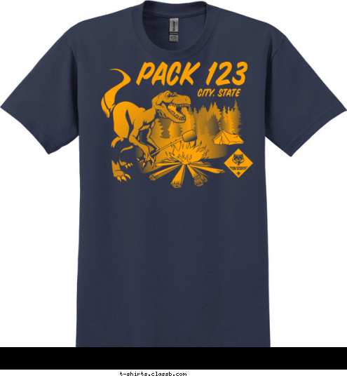 CITY, STATE PACK 123 T-shirt Design 