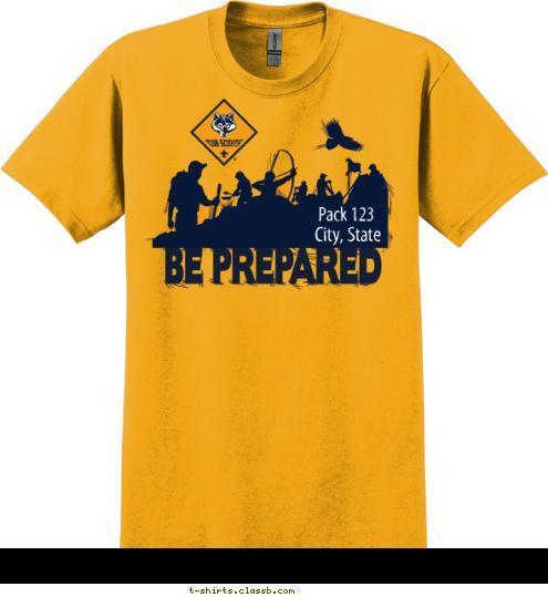 Pack 123 City, State T-shirt Design Sp2606