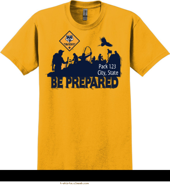 BSA Be Prepared Pack Shirt T-shirt Design