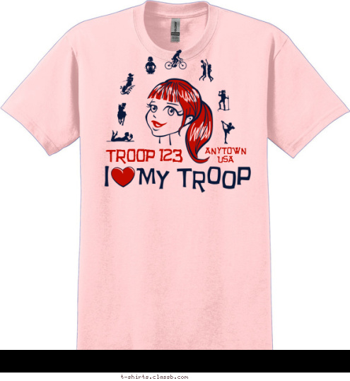 TROOP 123 ANYTOWN
USA T-shirt Design SP329