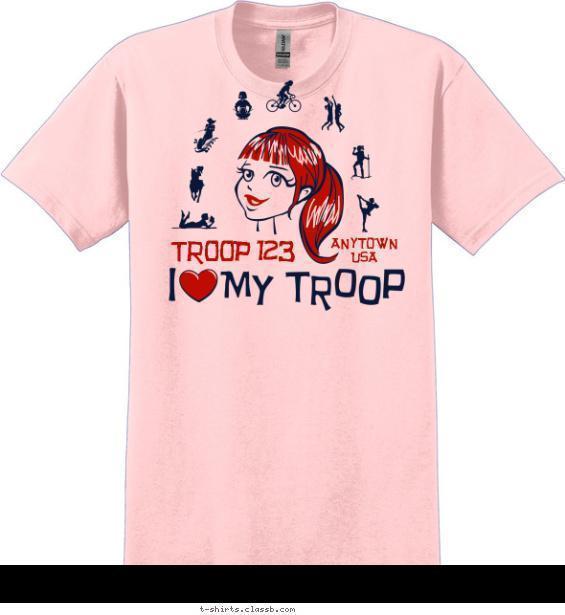 I Love my Troop T-shirt Design