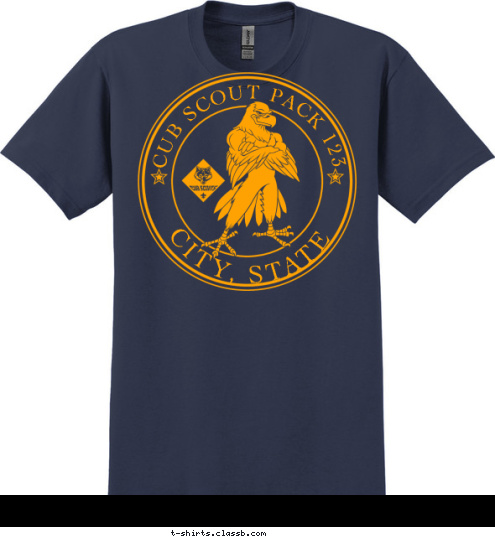 CITY, STATE CUB SCOUT PACK 123 T-shirt Design 