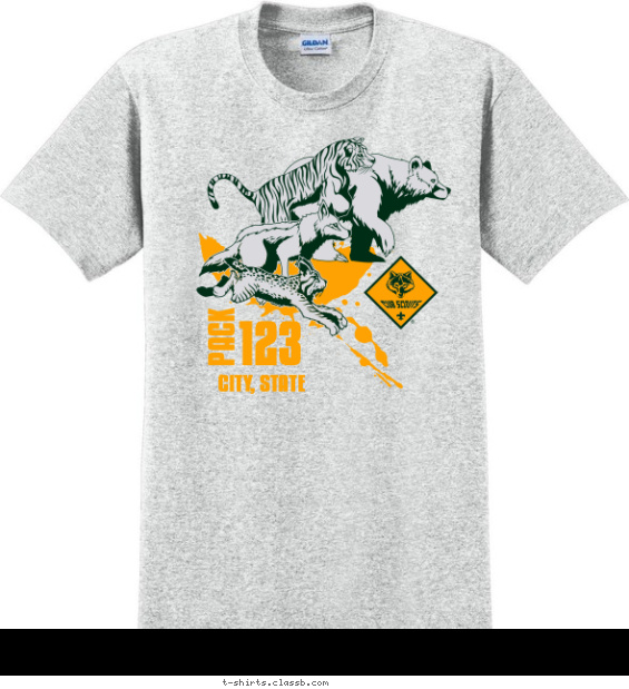 Leaping Animal Shirt T-shirt Design