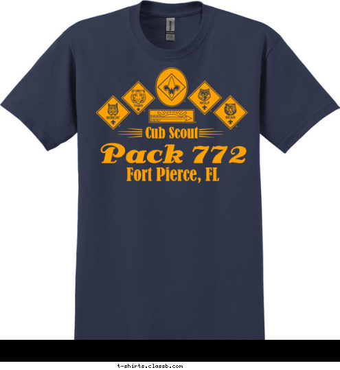 Pack 772 Fort Pierce, FL Cub Scout  T-shirt Design 