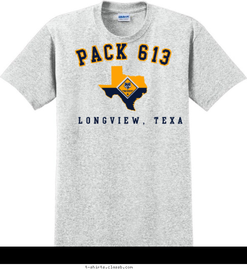 PACK 613 LONGVIEW, TEXAS T-shirt Design 