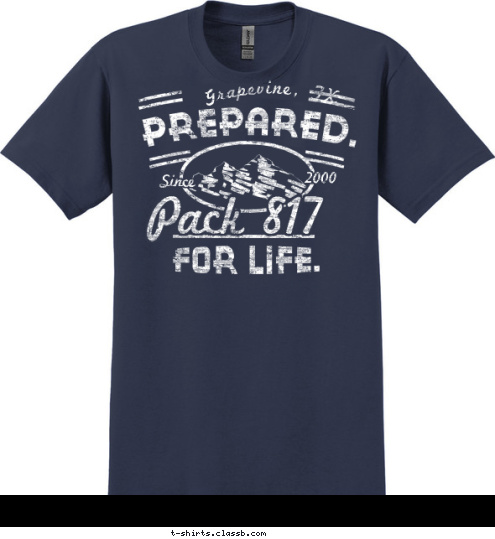 2000 Since Pack 817 Grapevine, TX T-shirt Design 