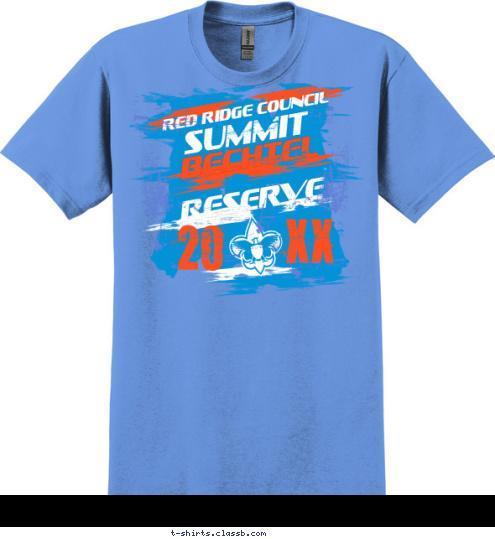 New Text New Text New Text Your text here 18 20 RESERVE BECHTEL SUMMIT RED RIDGE COUNCIL T-shirt Design SP6852