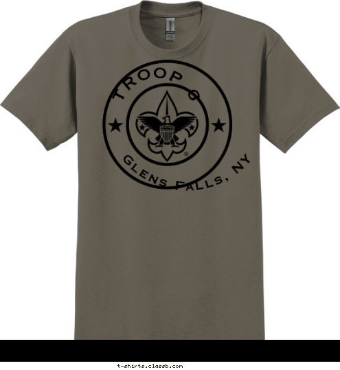 New Text TROOP 6 Glens Falls, NY T-shirt Design 