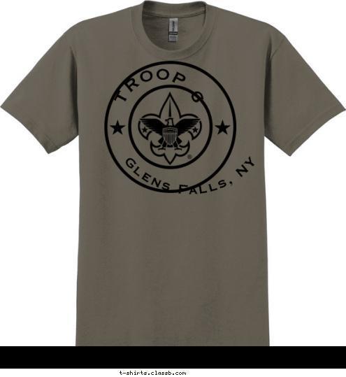 New Text TROOP 6 Glens Falls, NY T-shirt Design 