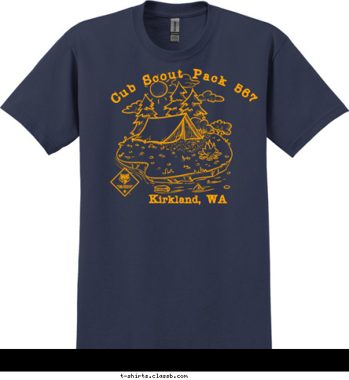 .com Pack567 www. Cub Scout Pack 567 Kirkland, WA T-shirt Design 