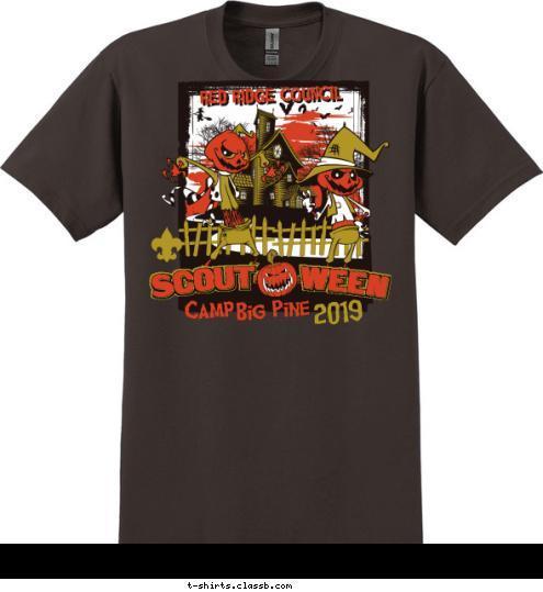 RED RIDGE COUNCIL 2016 Big Pine Camp SCOUT-O-WEEN T-shirt Design SP6639