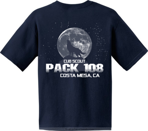 Costa Mesa  Pack 108 PACK 108 Costa Mesa, Ca CUB SCOUT T-shirt Design 