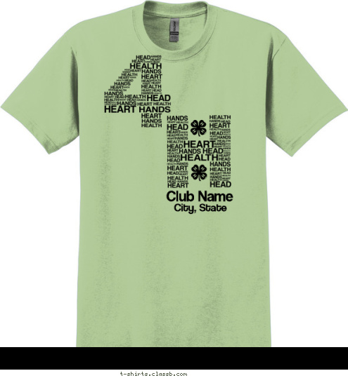 Club Name City, State T-shirt Design 