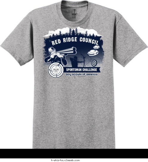 Your text here boy scouts of america RED RIDGE COUNCIL SPORTSMAN CHALLENGE T-shirt Design SP6952