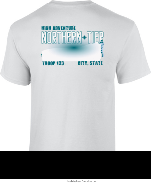 HIGH ADVENTURE CITY, STATE TROOP 123 NORTHERN TIER T-shirt Design 