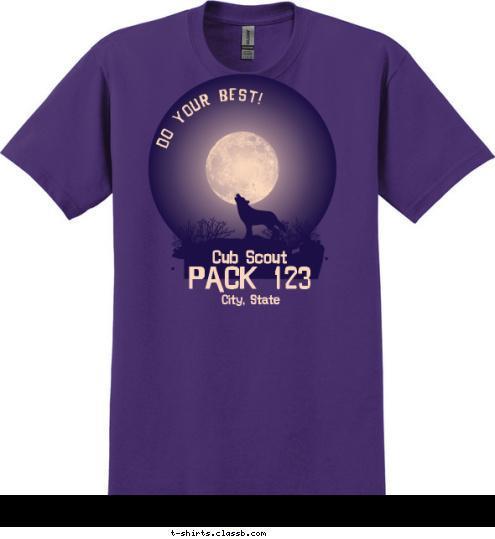 City, State
 PACK 123 Cub Scout DO YOUR BEST! T-shirt Design 