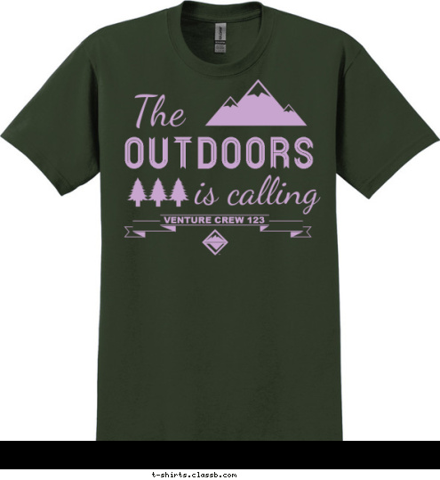 VENTURE CREW 123 OUTDOORS T-shirt Design 