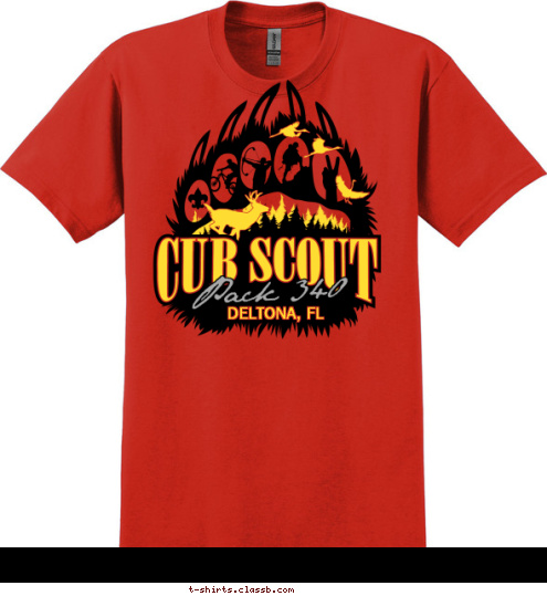 CUB SCOUT
PACK 340 DELTONA, FL Pack 340 T-shirt Design 