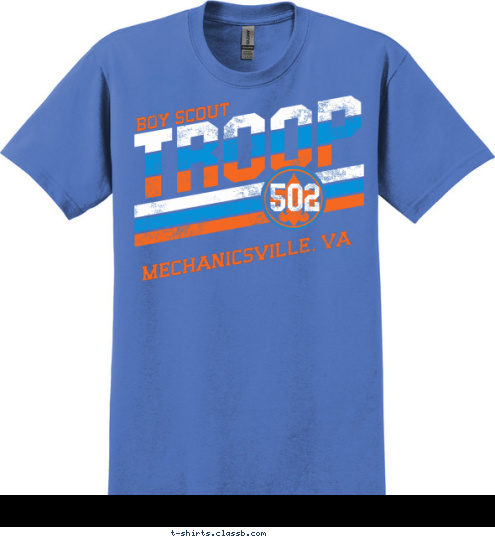 502 MECHANICSVILLE, VA
 BOY SCOUT T-shirt Design 