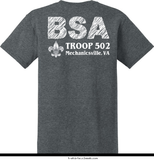 TROOP 502 Mechanicsville, VA TROOP 502 T-shirt Design 