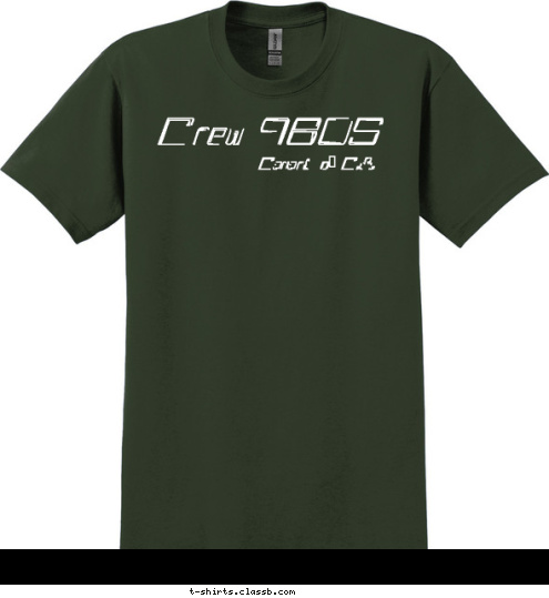 New Text Camarillo, C.A. Crew 9805 T-shirt Design 