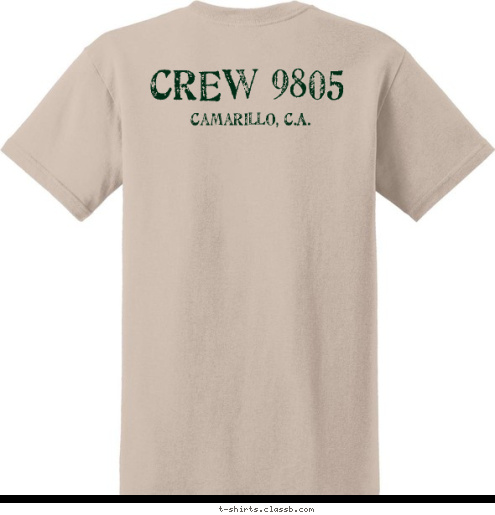 Camarillo, C.A.

 CREW 9805 T-shirt Design 