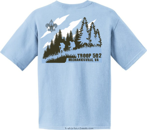 TROOP 502 MECHANICSVILLE, VA
 TROOP 502 T-shirt Design 