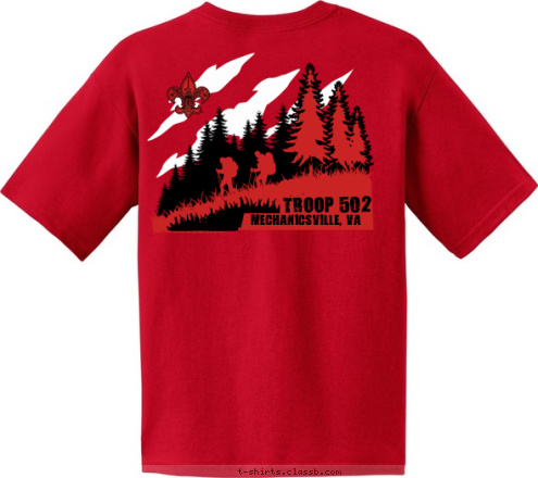 TROOP 502 MECHANICSVILLE, VA
 TROOP 502 T-shirt Design 