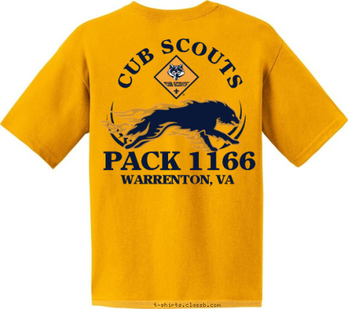 WARRENTON, VA PACK 1166 WARRENTON, VA CUB SCOUTS PACK 1166 T-shirt Design 