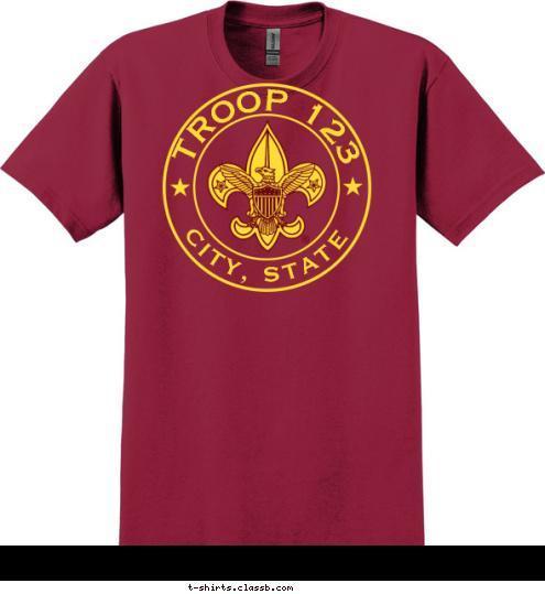 TROOP 123 CITY, STATE  T-shirt Design 