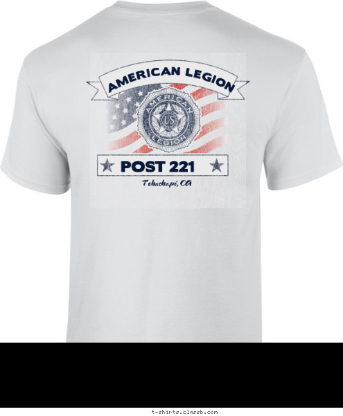 AMERICAN LEGION POST 221 Tehachapi, CA T-shirt Design 