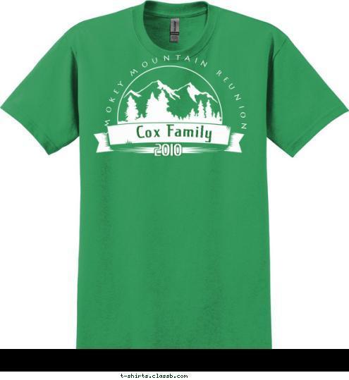 2010 Cox Family SMOKEY MOUNTAIN REUNION T-shirt Design 