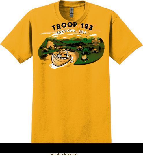 ANYTOWN, USA ANYTOWN, USA TROOP 123 TROOP 123 T-shirt Design 