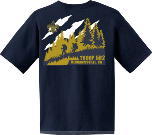 TROOP 502 MECHANICSVILLE, VA
 TROOP 502 T-shirt Design 