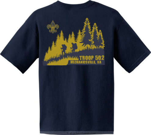 TROOP 502 MECHANICSVILLE, VA
 TROOP 502 T-shirt Design 