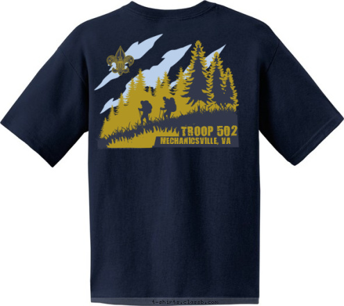 TROOP 502 MECHANICSVILLE, VA
 TROOP 502 T-shirt Design 