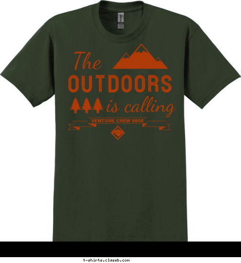 VENTURE CREW 9805 OUTDOORS T-shirt Design 