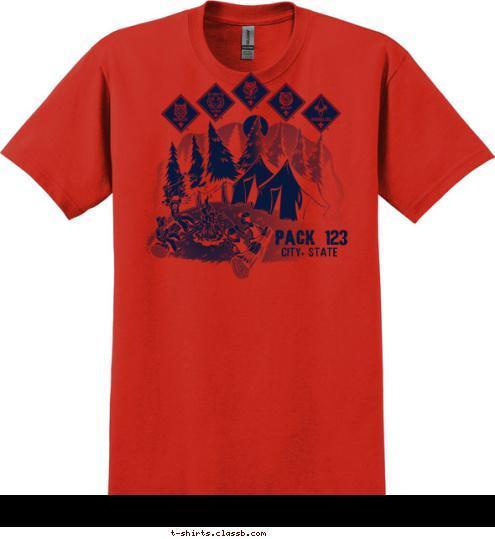 PACK 123 CITY, STATE T-shirt Design 