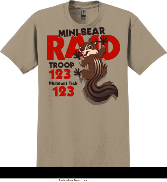 Mini Bear RAID! T-shirt Design