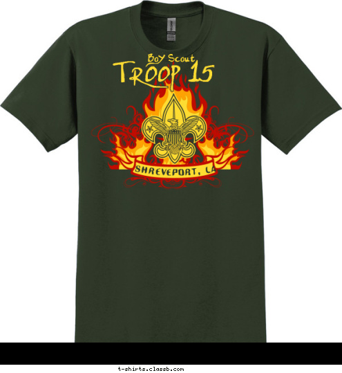 Boy Scout TROOP 15 SHREVEPORT, LA T-shirt Design 