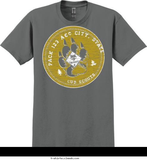 CUB SCOUTS PACK 123 • CITY, STATE  T-shirt Design 