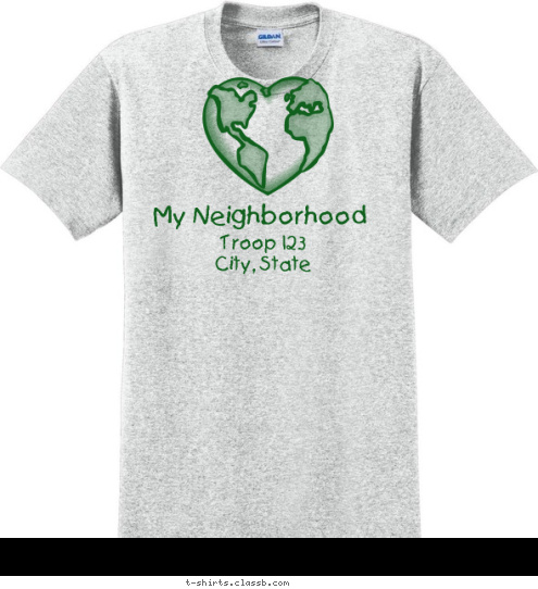 Troop 123
City, State My Neighborhood T-shirt Design SP335