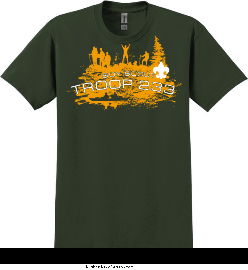 TROOP 233 CITY, STATE BOY SCOUT T-shirt Design 