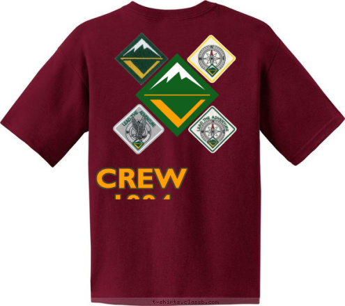 NEW BERN, NC CREW 1884 CREW 1884 T-shirt Design Venturing Crew Awards