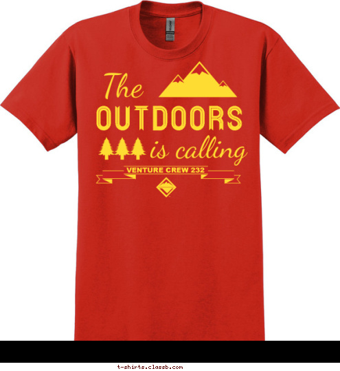 VENTURE CREW 232 OUTDOORS T-shirt Design 