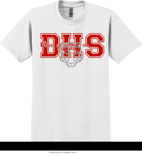 New Text Class of 1987 DHS donaldsonville high school reunion T-shirt Design 