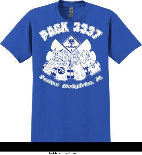 PACK 3337 Palos Heights, IL T-shirt Design 