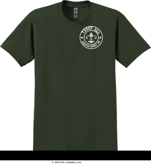 TROOP 303 WEBSTER GROVES, MO TROOP 303 1916 SINCE BE PREPARED T-shirt Design 